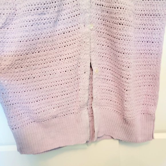 Free People Size Medium Ombré Open Stitch Short Sleeve Knit Cardigan NWT $248 - Picture 9 of 12